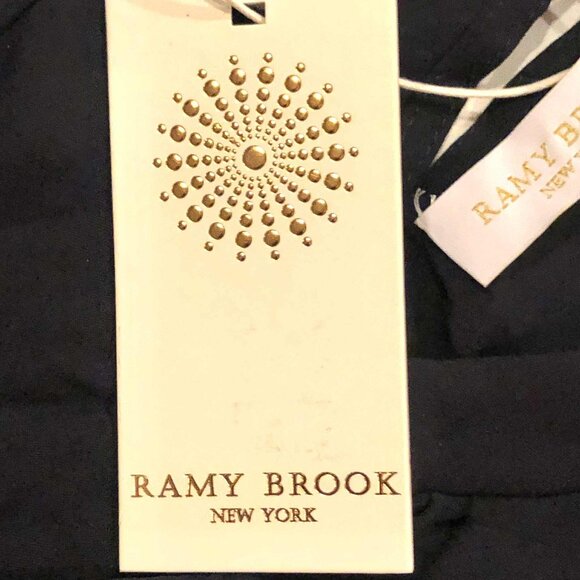 NWT RAMY BROOK Heather Silk Chiffon Blouse Split V Halter Neckline S MSRP $295 - Picture 7 of 8